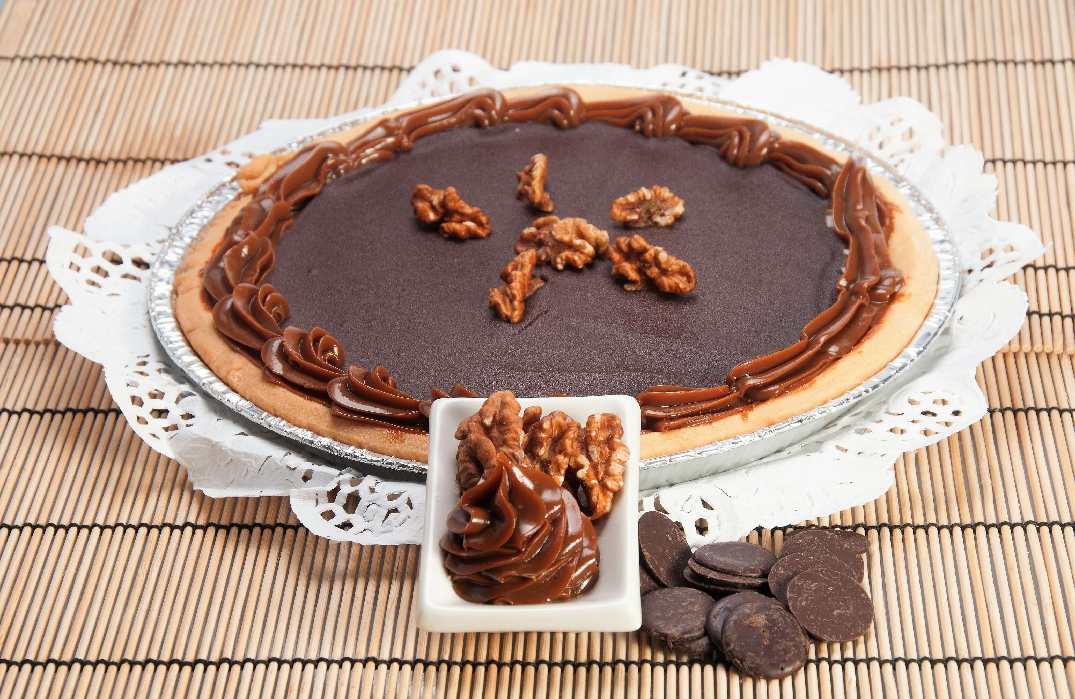 Tarta de habanet de chocolate con nueces